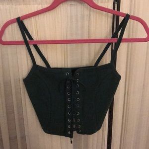 Laced up crop top
